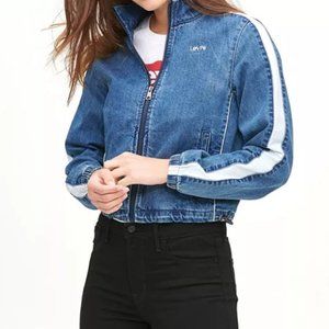 Levi's® Denim Blue Coaches Track Jacket Colorblock Zipper Front Pockets